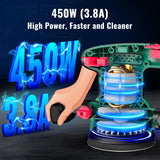 Orbital Sander 3.8Amp 450W, HYCHIKA 6 Variable Speeds Double Handle Palm Random Orbit Sander, 5-Inch Electric Sander with 20pcs Sandpapers, Dust Collector, Power Sander for Woodworking HYCHIKA BETTER TOOLS FOR BETTER LIFE