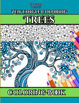 Zen Tangle Coloring - TREES: Over 50 High Quality Designs WoodArtSupply