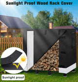 Artibear Firewood Rack Stand 4ft Heavy Duty Logs Holder with Cover Artibear