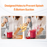Anybear Immersion Blender, 1100W 2-in-1 Hand Held Blender with Full Copper Motor & Stainless Steel Body, 15 Speed & Turbo Mode Hand Mixer, Blade with Anti-scratch Coating anybear