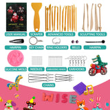 Demiwise Polymer Clay Kit 50 Colors,Oven Bake Modeling Clay Kit,Creative Clay with 19 Clay Tools and 10 Kinds of Accessories,Non-Toxic,Safe Great Christmas Gift for Children Kids Adults Beginners Demiwise