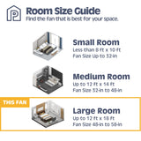Prominence Home Ashby Modern 52 Inch Ceiling Fan with Light, LED Fan with Remote Control, Tri-Mount Indoor Fan with 5 Blades, White and Gray Oak Blade Finish Options, Farmhouse White (80094-01) Prominence Home