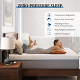 EGOHOME King Mattress 14 Inch Cooling Gel Memory Foam, Fiberglass Free, Mattress Bed in a Box for Back Pain Relief, Medium Firm, CertiPUR-US Certified, 76”x80”x14”, White EGOHOME