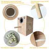 kathson Parakeet Nesting Box Wooden Bird Breeding Nest Parrots Mating House Wood Bird Aviary Budgie Cage Accessories for Cockatiel Finch Lovebirds Conure kathson