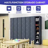 BUTISOW Metal Lockers - 71" Height Steel Lockers for Employees with 6 Door Storage Locker for Employees Gym School Home Office Garage - Assembly Required BUTISOW