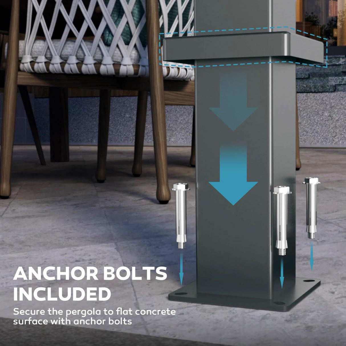 MIRADOR 80S Louvered Pergola 10' x 12', Modern Style with Adjustable Louvers and Integrated Drainage System for Deck Garden Yard, Easy Installation, Charcoal MIRADOR