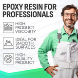 CoatCast Epoxy Resin Pro 16 Oz Kit – Clear High-Gloss Finish for Coating Wood, Concrete, Stone & More | Strong, Durable, Self-Leveling | Perfect for Arts & Crafts, Table Tops & More! CoatCast
