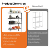 Sweetcrispy 4-Tier Storage Shelving Unit, Adjustable Metal Wire Racks Heavy Duty Standing Shelf Organizer for Kitchen, Closet, Pantry, Garage, Bathroom, Laundry (13.8" D x 35.4" W x 54" H) Sweetcrispy