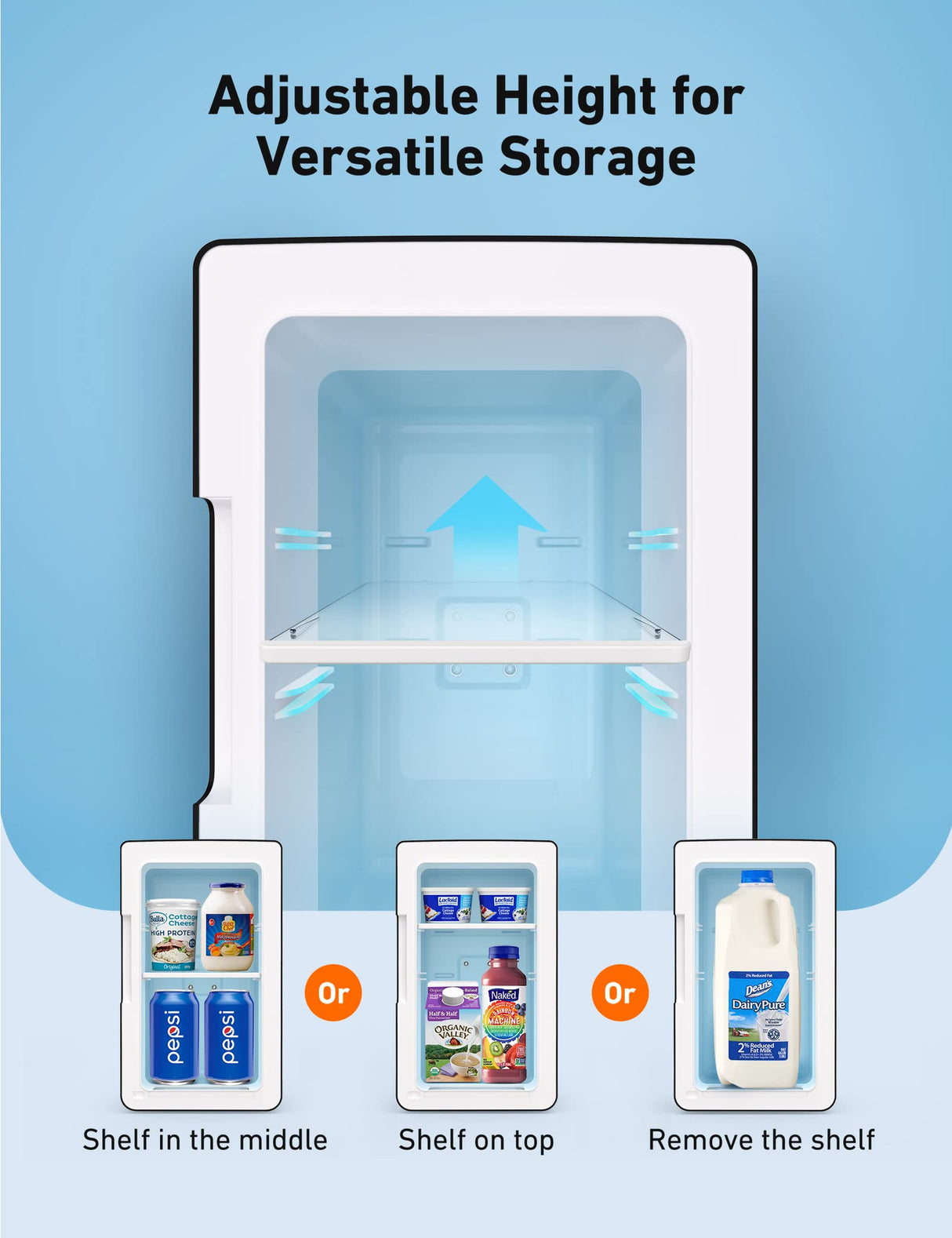 AstroAI Mini Fridge 2.0 Gen, 6 Liter/8 Cans Makeup Skincare Fridge 110V AC/ 12V DC Portable Thermoelectric Cooler and Warmer Little Tiny Fridge for Bedroom, Cosmetics (Dark Black) AstroAI