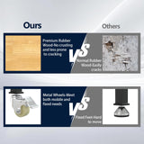 48'' Adjustable Workbench, 4 Heights Work Bench with Wheels and Power Outlets, 2000 LBS Heavy Duty Work Bench Table, Hardwood Work Benches for Garage, Workshop, Office, Home WXCOPON