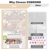 EOBROMD Christmas Paint by Numbers Kits for Adults, Gnome DIY Kits Crafts for Beginner, Christmas Painting Adults, Oil Paint by Numbers for Home Decor Gift 16x16inch(Without Frame) EOBROMD