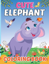 Cute Elephant Coloring Book for Kids WoodArtSupply