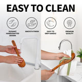 Zulay Kitchen Premium Large Teak Wooden Spoon For Cooking - Durable Wooden Cooking Utensil, Perfect Wooden Kitchen Utensil Set Addition, Smooth Finish Natural Teak Spoon, Non-Stick Wooden Spoon Zulay Kitchen