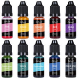 10 Colors Candle Dye, 10ml/Bottle Candle Colour Dye, Liquid Oil-Based Vivid Candle Wax Dye, Highly Concentrate Candle Making Supplies, Candle Dye for Soy Wax CUCUFA