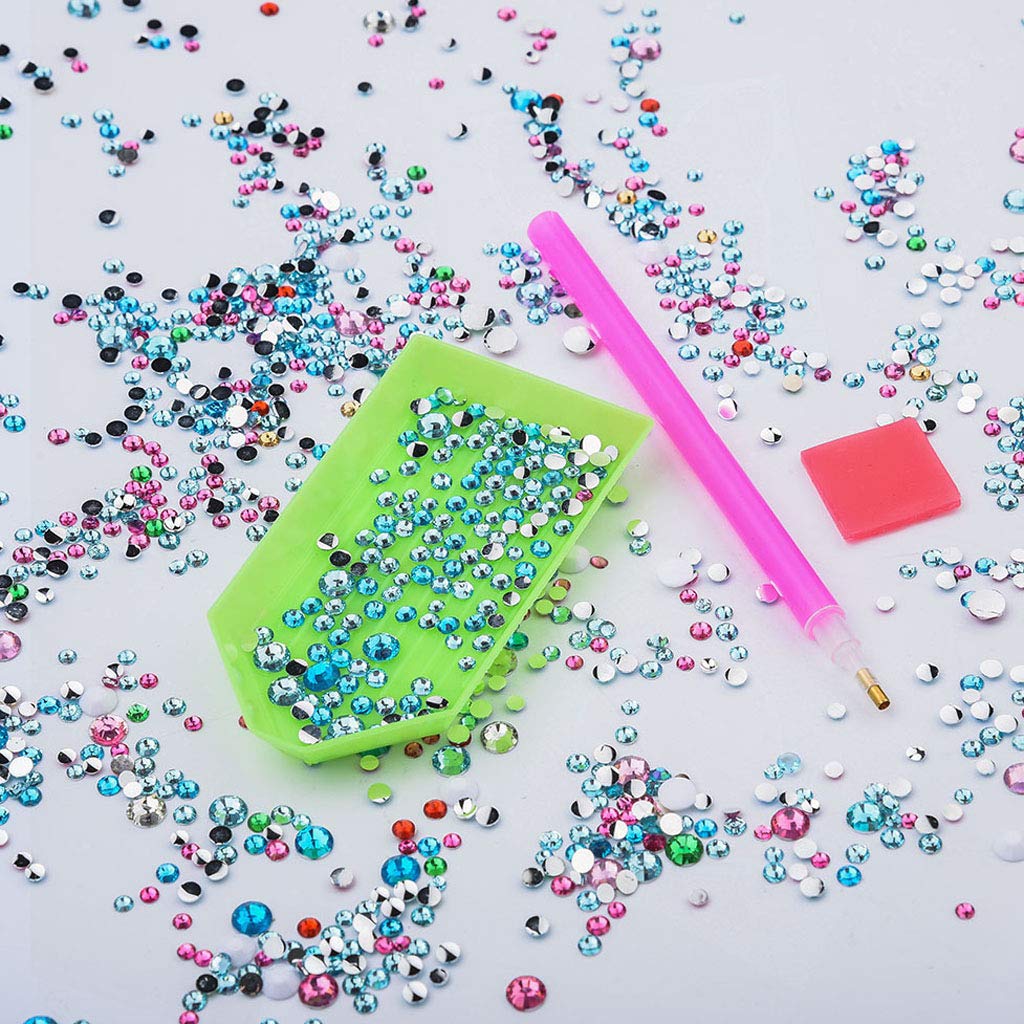 DIY 5d Diamond Painting Kits with White Frame Dog 6X6 inch for Beginners Adults Kids KACASHIP