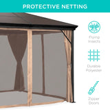 Best Choice Products 10x10ft Hardtop Gazebo, Outdoor Aluminum Canopy for Backyard, Patio, Garden w/Side Curtains, Mosquito Netting, Zippered Door Best Choice Products