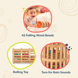 B. toys- A-Maze Rain Rush Dexterity Toy- Crawling Rolling Tower- Developmental Natural Wooden Rainmaker Toy- Toys for Toddlers B. toys