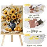 Lxmsja Sunflowers Paint by Numbers Kit for Adults, Lemons Acrylic Paint by Numbers for Adults Beginner, DIY Craft Supplies Oil Painting Kits for Home Wall Decor 16x20 inch (No Frame) Lxmsja