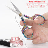 Small Sewing Scissors Sharp Embroidery Crochet Scissors, 2 Piece crochet accessories Yarn fabric scissors for Needlework Arts & Crafts DIY Tools YVAOG