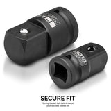 NEIKO 30223A 8 PC Impact Socket Adapter Set, Standard SAE Size, Cr-V Steel, Impact Driver & Wrench Conversion Kit, Locking Impact Socket Adapters & Reducer Set, Ball Detent, 1/4”, 3/8”, 1/2", 3/4”, 1” NEIKO