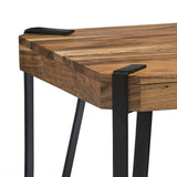 Ryegate 42-Inch Coffee Table – Solid Acacia Wood Live Edge Top with Lower Shelf and Metal Frame Base – Rustic Industrial Modern Living Room Center Table by Alaterre Furniture (Natural) Alaterre Furniture