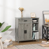 WEENFON Storage Cabinet, Bathroom Cabinet with Drawer, Coffee Bar Cabinets with Doors and Shelves, Freestanding Cupboard for Living Room, Grey UNSNG086CV1 WEENFON