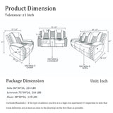 SIENWIEY Power Leather Recliner Set for Living Room, Electric Reclining Sofa and Loveseat Set with LED Lights, White Leather Sofa Set 2 Pieces with 3 Seats Sofa，Double Recliner Loveseat SIENWIEY