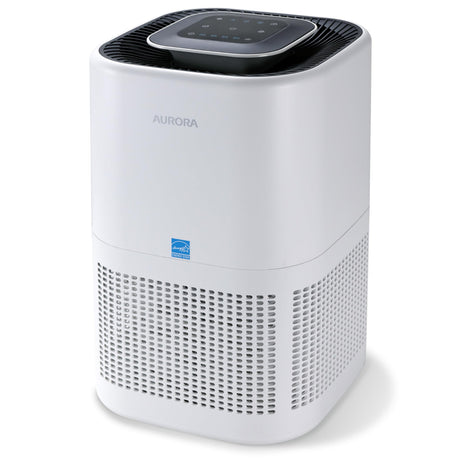 Aurora AR100W Air Purifier for Mold, Smoke, Dust, Odors, Pollen, Allergens, and Germs with H13 True HEPA Filter and 3-Stage Purification, Covers Up to 1,100 ft², Energy Star certified, White Aurora