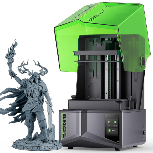 ELEGOO Saturn 4 Resin MSLA 3D Printer, 10" 12K HD Mono LCD, Smart Automatic Leveling, Intelligent Detection with High Temp Protection, Large Printing Size of 218x122x220 mm³ - WoodArtSupply