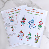 Winlyn 24 Sets Christmas Craft Kits Winter Crafts DIY Christmas Snowman Ornaments Decorations Art Sets Snowman Christmas Foam Stickers Arts and Crafts for Kids Holiday Art Project Classroom Activities Winlyn