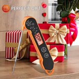 CaloriMastery Meat Thermometer Digital with Backlight, Calibration & Hold Function, IP65 Waterproof Food Thermometer for Cooking, Outdoor Grilling, Candy Making CaloriMastery