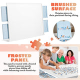 Calmbee 1500 Piece Plastic Puzzle Board with Drawers, 35”x 28” Portable Jigsaw Puzzle Table for Adults, Rotating Upgraded Lazy Susan Spinning Jigsaw Organizer Table,Durable ABS Frosted-Panel Calmbee