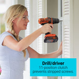 BLACK+DECKER 20V MAX* POWERCONNECT Cordless 4-Tool Combo Kit (BD4KITCDCMSL) Black & Decker