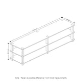 Furinno Turn-S-Tube No Tools 3-Tier Entertainment TV Stands, Espresso/Black Furinno