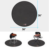 DocSafe 36" Round Under Grill Mat,4 Layers Fire Pit Mat,Fireproof Mat Protect Mat for Deck,Patio,Grass,Outdoor Charcoal,Smokers,Reusable Oil-Proof and Waterproof Indoor Fireplace Mat BBQ Floor Mat DocSafe
