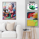GUMITOON Diamond Art Kits for Adults-Diamond Art Paintings-Cartoon Grandma Full Drill Diamond Dots Paintings for Beginners, Round 5D Paint with Diamonds Pictures Gem DIY Crafts Kits 12"x16" GUMITOON