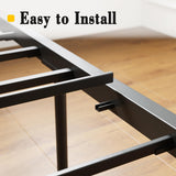 LIKIMIO Walnut King Bed Frame with Headboard & Footboard - Sturdy, Noise-Free Design with Ample Underbed Storage LIKIMIO