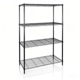 SUPER DEAL Black 4-Shelf Heavy Duty Storage Wire Shelving Unit for Restaurant Garage Pantry Kitchen Garage Rack (36L x 14W x 54H) SUPER DEAL