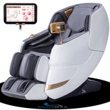 MassaMAX MT339 4D Massage Chair, Full Body Shiatsu Recliner with Electric Extendable Footrest, Zero Gravity, SL Track, Deep Yoga Stretch, 15 Modes, AI Voice Control, Foot Rollers, and Heating (White) MassaMAX
