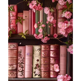 Books Paint by Numbers Kit for Adults,Bookshelf DIY Acrylic Painting Kit for Beginners Unframed,Flowers Easy Adult Paint by Number Kits on Canvas for Decor 16x20inch Canrichshop