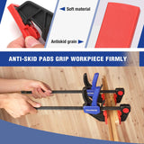 WORKPRO 12" Bar Clamps for Woodworking 2-Pack, Quick-Release Wood Clamps/Spreader Light Duty, One Hand F Clmaps 150 LBS Load Limit, Ideal for Woodworking and DIY Projects WORKPRO