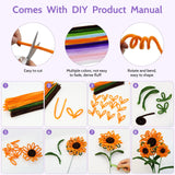 800 PCS Pipe Cleaners Craft, Pipe Cleaners Flowers Kit with Handle, 13 Colors Chenille Stems with Instruction, Art and Craft Supplies beanicus