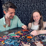 eeBoo Piece and Love Zodiac Constellation 1000-piece Square Adult Jigsaw Puzzle Glow in The Dark, Jigsaw Puzzle for Adult and Families, with Glossy, Sturdy Pieces and Minimal Puzzle Dust eeBoo