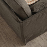 Sivoey Slipcovered Loveseat Sofa, 52" Small Couch with Throw Pillows, Single Seat Cushion, Easy Assembly, Modern Loveseat Sofa for Living Room, Office, Apartment, Small Space, Brown Sivoey