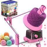 CozyBomB™ Yarn Winder | Electric Yarn Ball Winder, 13 oz Dual Strong Tension Knit Spinner for Crocheting, Automatic Crochet Wheel for Knitting Birthday Gift, Swift Weaving Ball Yarning Cake Roller CozyBomB