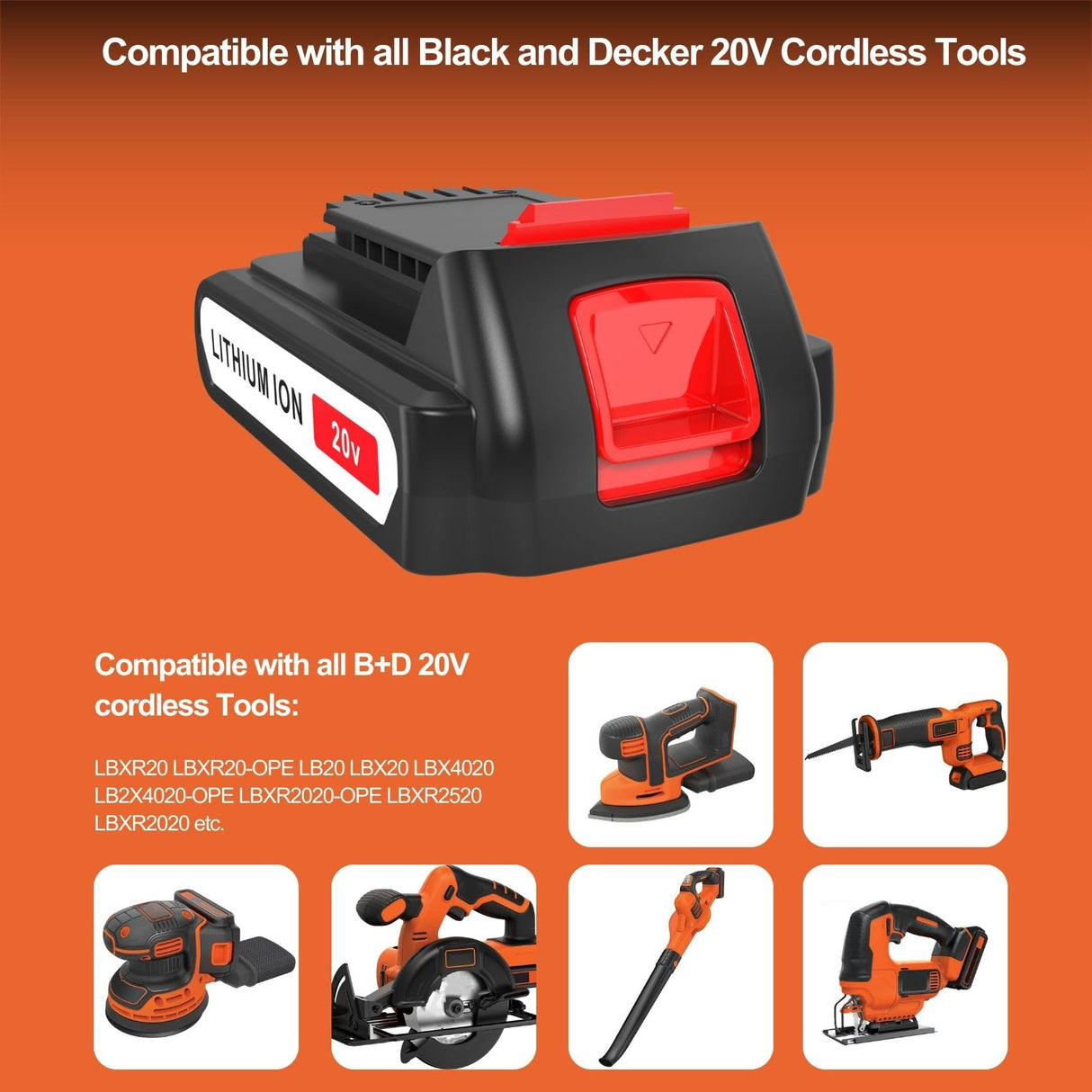 2 Packs 3.0Ah 20V Battery and Charger Combo Replacement for Black and Decker 20v Max 3.0Ah, LBXR20 LB20 LBX20 LBX4020 Cordless Power Tools with 20 Volt Output Battery Charger Battboozter