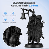 ELEGOO ABS-Like Resin 3.0 Plus, 3D Printer Resin with Low Viscosity and High Precision, 405nm Rapid UV-Curing Photopolymer Resin, 3D Resin for LCD/DLP 3D Printing, Black 1000G ELEGOO