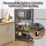 4 Inches Stem Caster Wheels,7/16-Inch Stem Diameter Swivel Rubber Casters,Heavy Duty TPR Replacement Wheels for Rubbermaid Mop Bucket Utility Cart Shop Vac Weber Grills - 4 Pack AAGUT