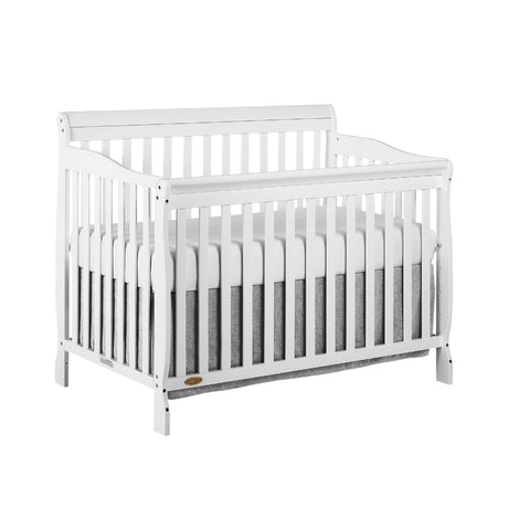 Dream On Me Ashton 4-In-1 Convertible Crib In White, Greenguard Gold, JPMA Certified, Non-Toxic Finishes, Features 4 Mattress Height Settings, Made Of Solid Pinewood Dream On Me