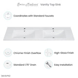 60" Vanity Top Bathroom Sink Swiss Madison